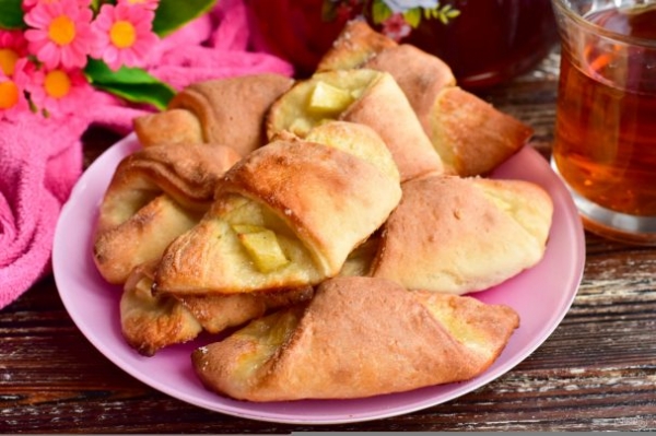 Мягчайшие рулетики с яблоками
