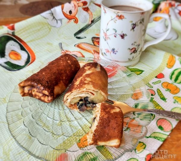 Рецепт: Блинчики с картофелем и грибами - Для любителей фаршированных блинчиков Рецепт: Блинчики с картофелем и грибами - Для любителей фаршированных блинчиков