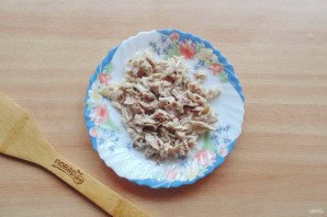 Салат с корейской морковью, курицей и ананасами Салат с корейской морковью, курицей и ананасами