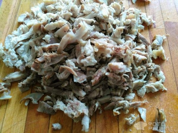 Рецепт: Салат с курицей - с сыром и сухариками Рецепт: Салат с курицей - с сыром и сухариками