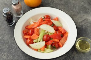 Пеленгас с овощами в духовке Пеленгас с овощами в духовке