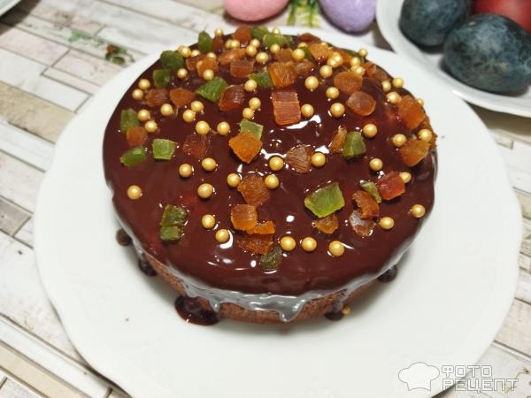 Рецепт: Кулич на кефире - с цукатами, без дрожжей, готовимся к Пасхе, просто и быстро Рецепт: Кулич на кефире - с цукатами, без дрожжей, готовимся к Пасхе, просто и быстро