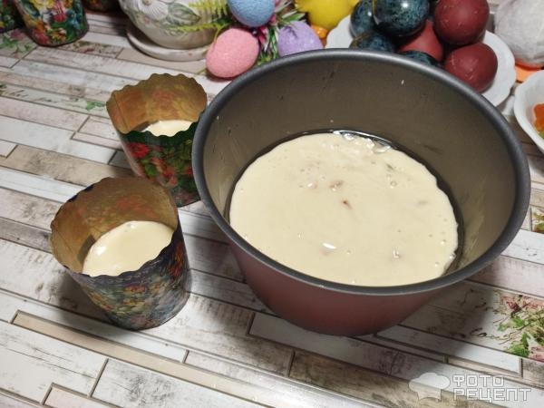 Рецепт: Кулич на кефире - с цукатами, без дрожжей, готовимся к Пасхе, просто и быстро Рецепт: Кулич на кефире - с цукатами, без дрожжей, готовимся к Пасхе, просто и быстро