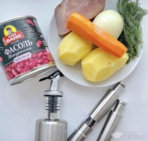 Рецепт: Суп из фасоли с мясом - быстрый и легкий