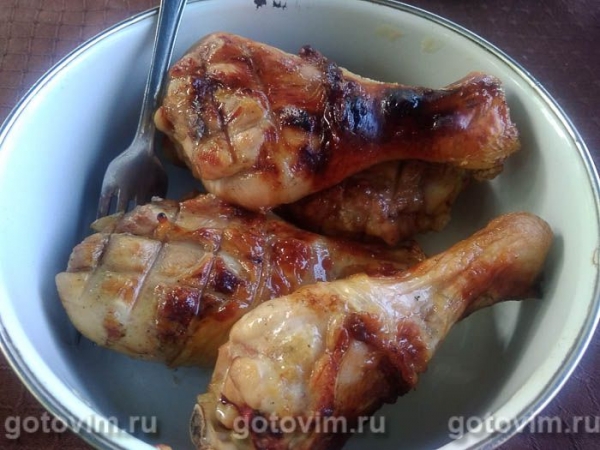 Куриные ножки на мангале, маринованные в соевом соусе Куриные ножки на мангале, маринованные в соевом соусе