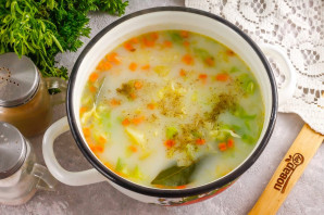 Молочный суп с капустой и картофелем Молочный суп с капустой и картофелем