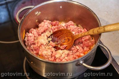 Рис с фаршем в кастрюле Рис с фаршем в кастрюле