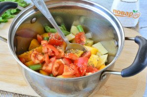 Рагу из стручковой фасоли с тыквой Рагу из стручковой фасоли с тыквой