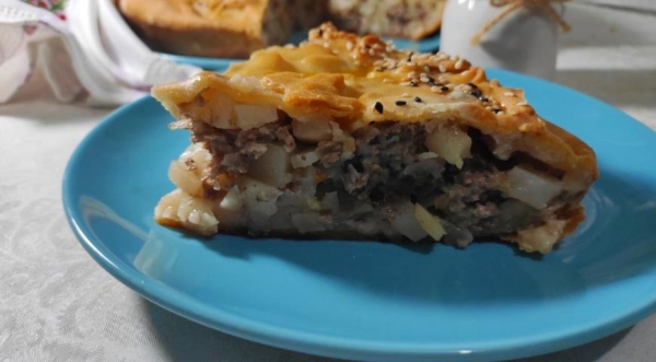 Мясной пирог с картофелем, пошаговый рецепт с фото Мясной пирог с картофелем, пошаговый рецепт с фото