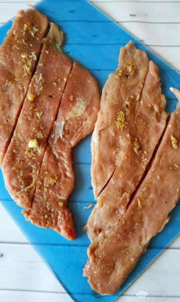 Рецепт: Мясные косички - из свинины в маринаде Рецепт: Мясные косички - из свинины в маринаде