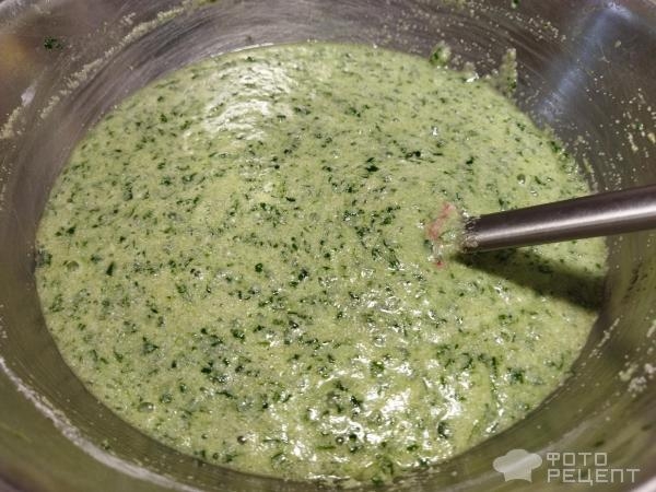 Рецепт: Зеленый кекс - со щавелем и манной крупой Рецепт: Зеленый кекс - со щавелем и манной крупой