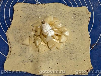 Слойки с шоколадом и грушами Слойки с шоколадом и грушами