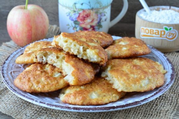 Овсяное печенье с творогом и яблоками Овсяное печенье с творогом и яблоками
