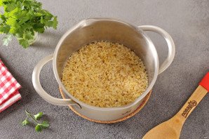 Салат с булгуром и баклажанами Салат с булгуром и баклажанами