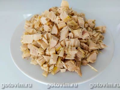 Салат из курицы с сыром, помидорами и маком Салат из курицы с сыром, помидорами и маком
