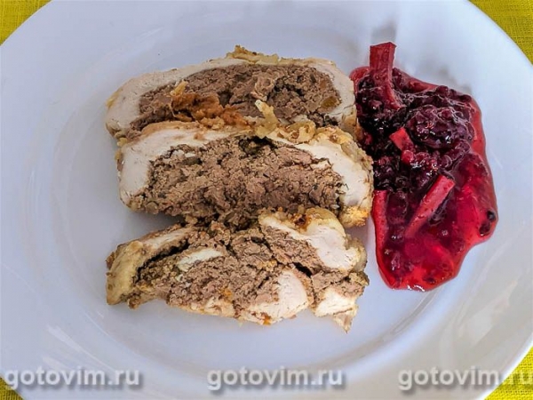 Рулет из куриной грудки с паштетом а-ля &laquo;Метропольки&raquo;