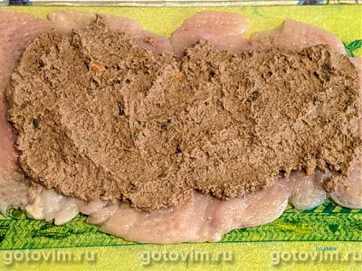 Рулет из куриной грудки с паштетом а-ля &laquo;Метропольки&raquo;