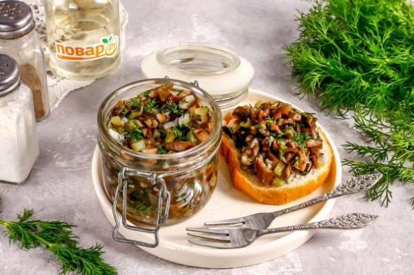 Икра из маринованных опят Икра из маринованных опят