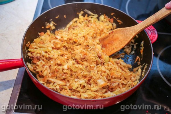 Жареная капуста с лисичками и сладким перцем Жареная капуста с лисичками и сладким перцем