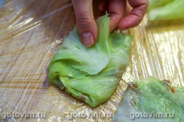 Конвертики из капусты с фаршем Конвертики из капусты с фаршем