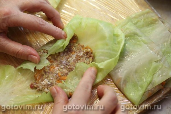 Конвертики из капусты с фаршем Конвертики из капусты с фаршем